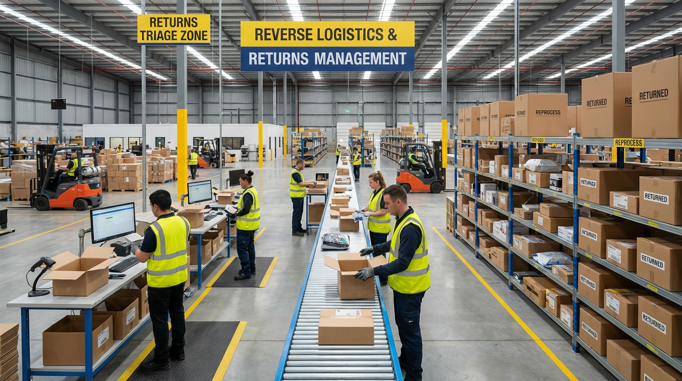 Triagem e confer├¬ncia de devolu├º├Áes em opera├º├úo de e-commerce